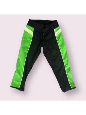 LULULEMON Black Green Crop Leggings Sz 2
